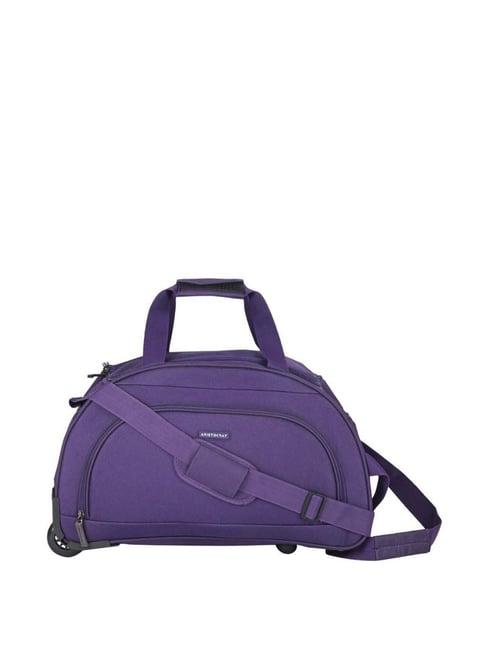 aristocrat dart purple medium duffle trolley bag