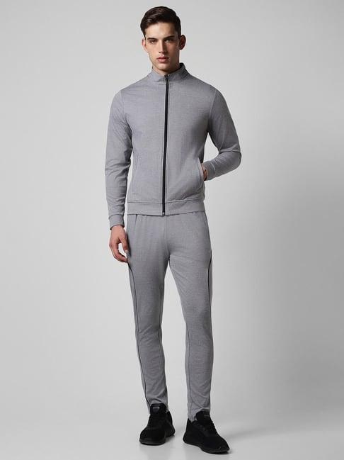 van heusen flex grey slim fit tracksuit