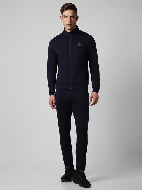 van heusen flex navy slim fit tracksuit