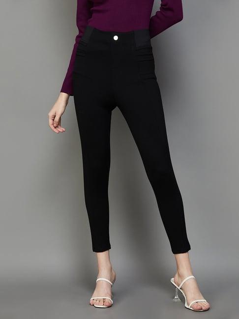 ginger by lifestyle black mid rise pants