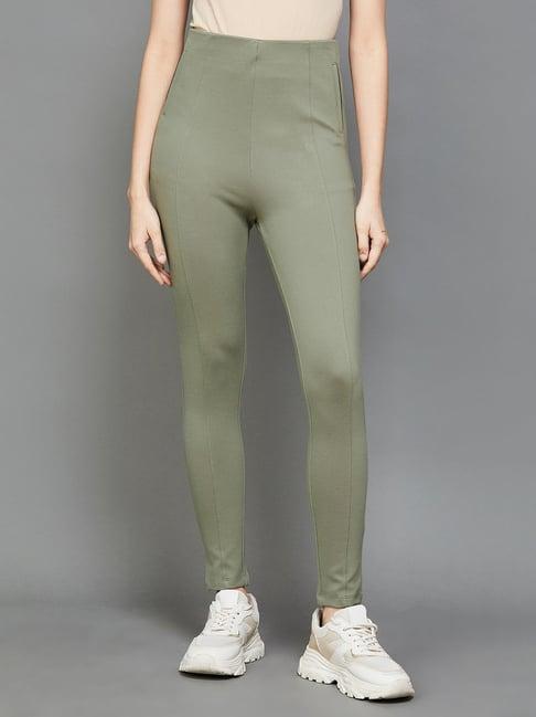 ginger by lifestyle green high rise pants