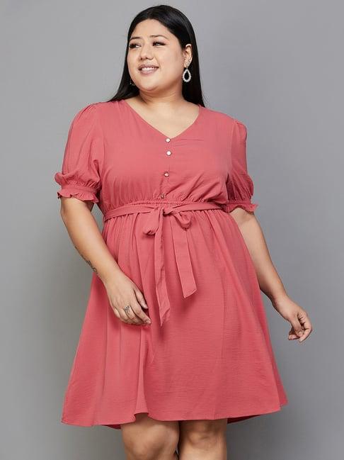 nexus by lifestyle red a-line dress