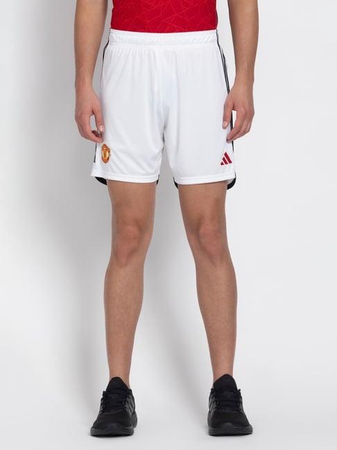 adidas white regular fit printed shorts