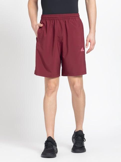 adidas maroon regular fit shorts