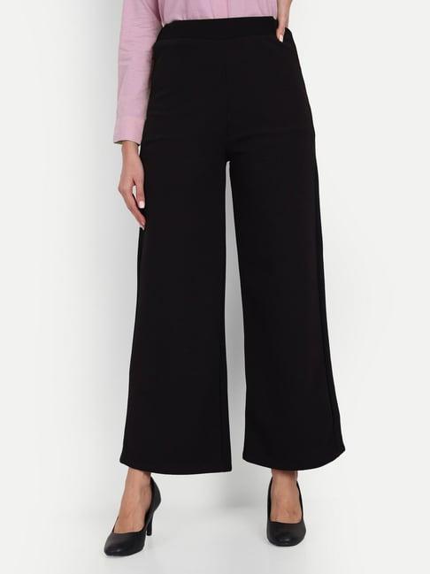 broadstar black relaxed fit trousers