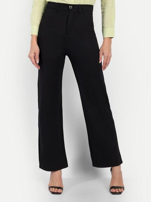 broadstar black relaxed fit trousers