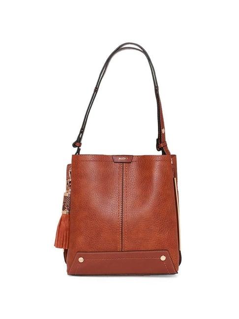 aldo callia220 brown solid medium bucket handbag