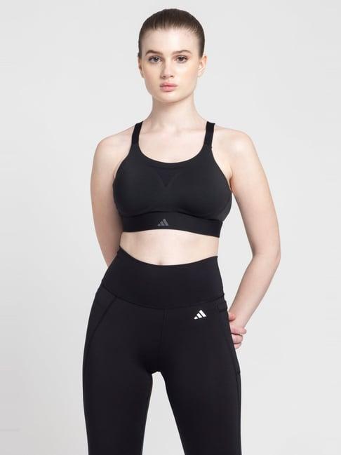 adidas black training sports bra