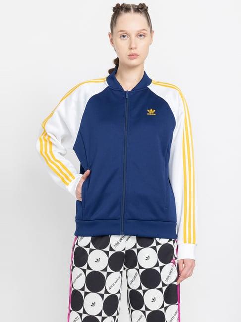 adidas originals blue striped track jacket