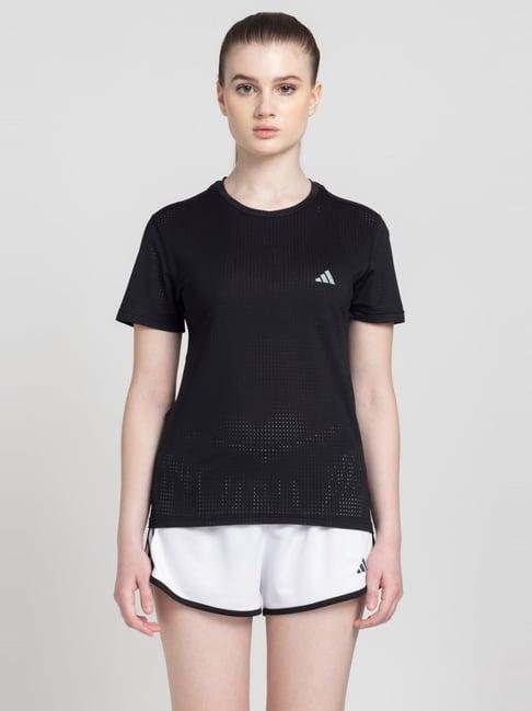 adidas black running t-shirt