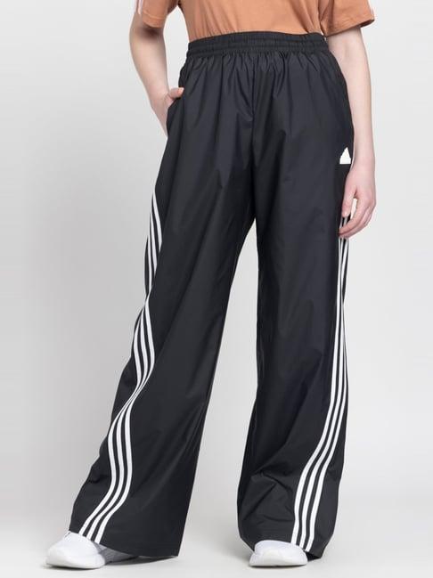 adidas black striped sports track pants