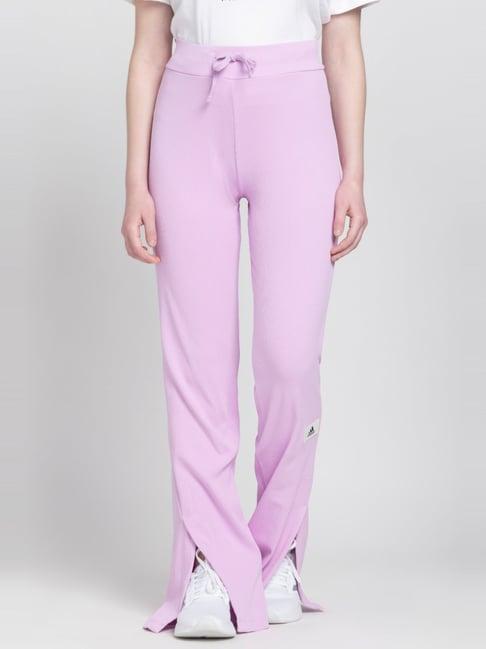 adidas lilac cotton sports track pants