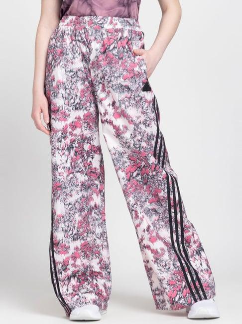 adidas pink printed track pants