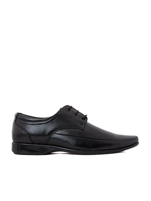 lazard by khadims men's black derby shoes