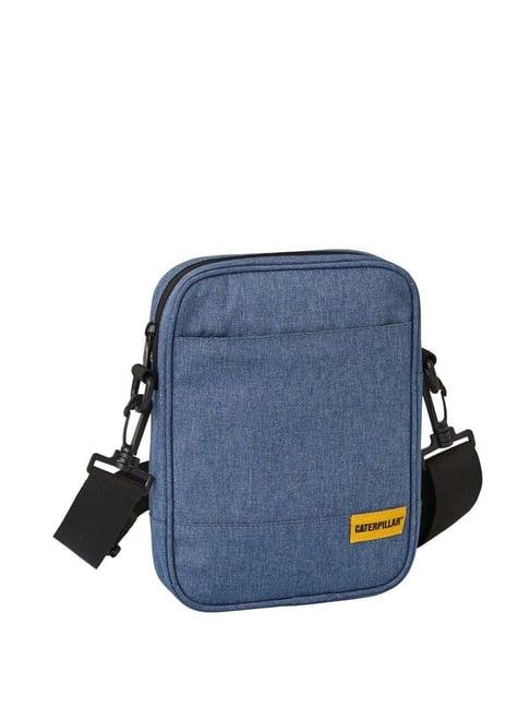 cat v-power denim blue solid utility bag