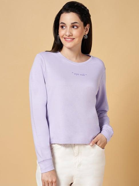 honey by pantaloons lilac printed sweatshirt