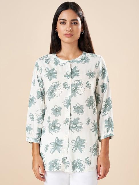 akkriti by pantaloons white printed tunic