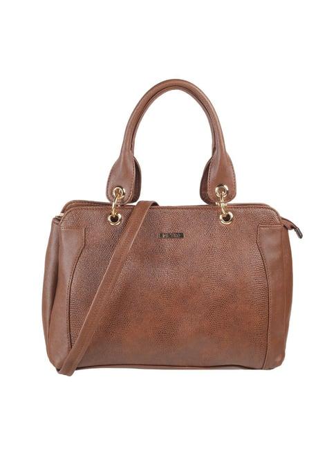 metro tan medium satchel handbag