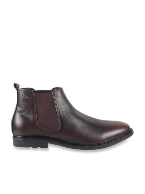 metro men's brown chelsea boots