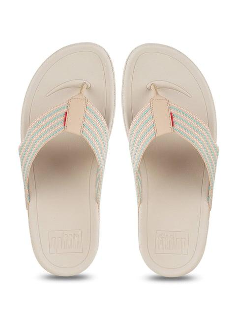 fitflop men's beige flip flops