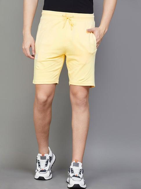 kappa yellow regular fit shorts