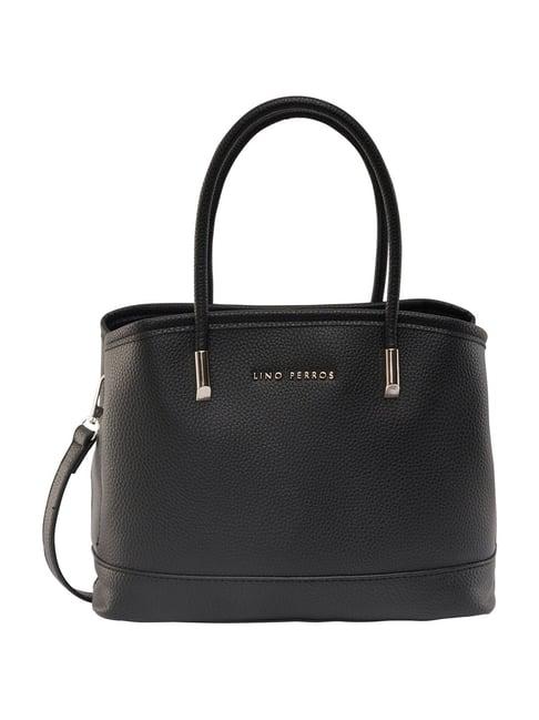 lino perros black medium satchel handbag