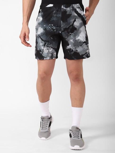 reebok multi regular fit printed sports shorts