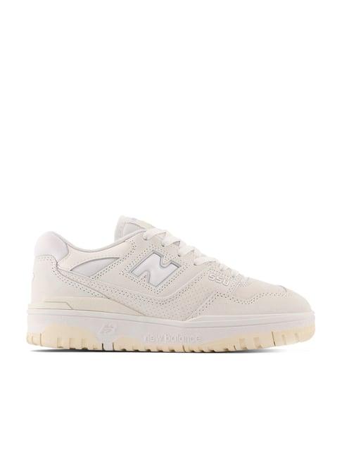 new balance men's 550 off white casual sneakers