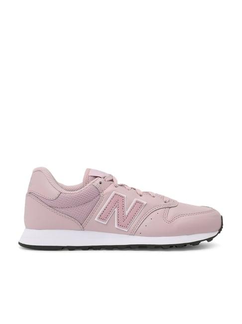 new balance men's 500 pink casual sneakers