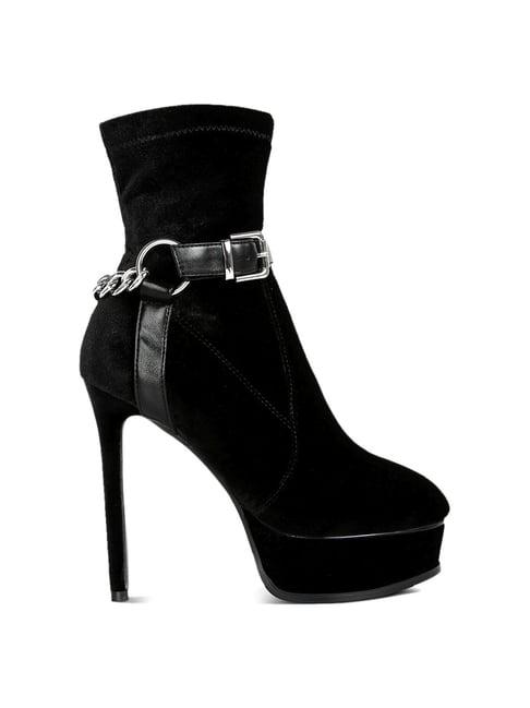 rag & co women's black stiletto booties