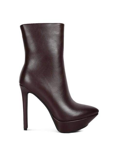 rag & co women's burgundy stiletto booties