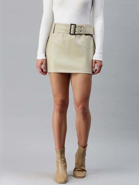 london rag beige shift skirt