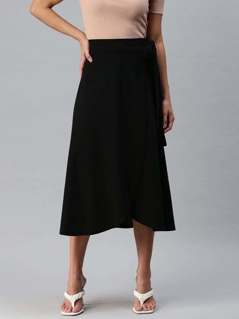 london rag black a-line skirt