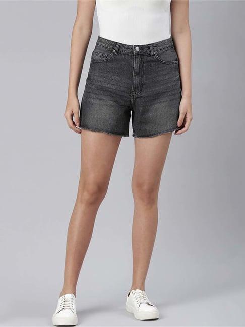 london rag grey cotton shorts