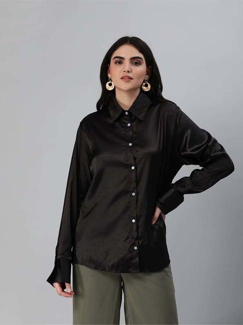 london rag black regular fit shirt