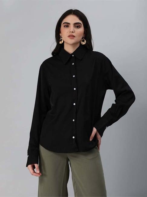 london rag black regular fit shirt