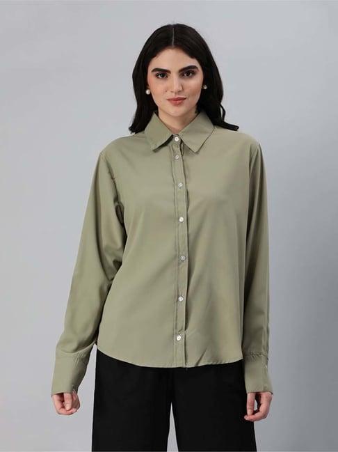 london rag green regular fit shirt