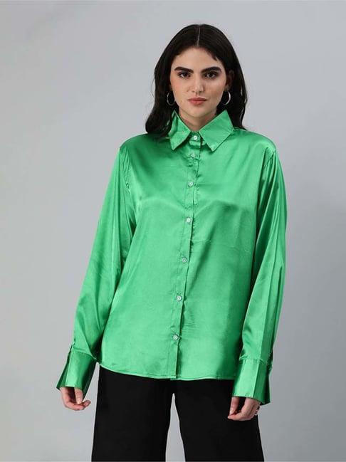 london rag green regular fit shirt