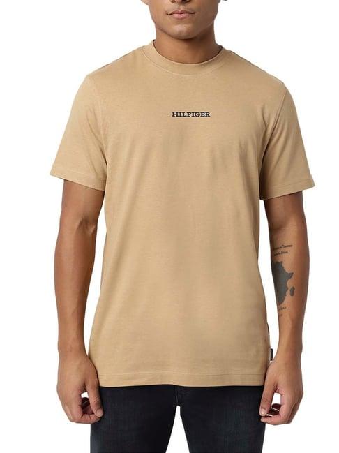 tommy hilfiger classic khaki logo regular fit t-shirt