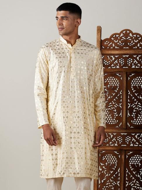 vastramay gold regular fit printed kurta