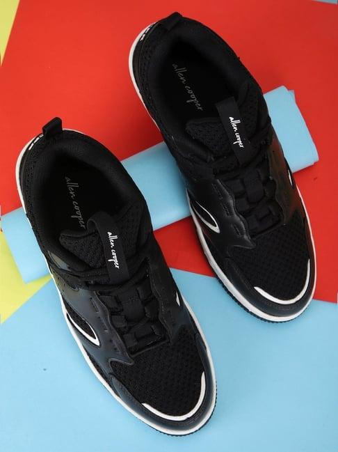 allen cooper men's black casual sneakers