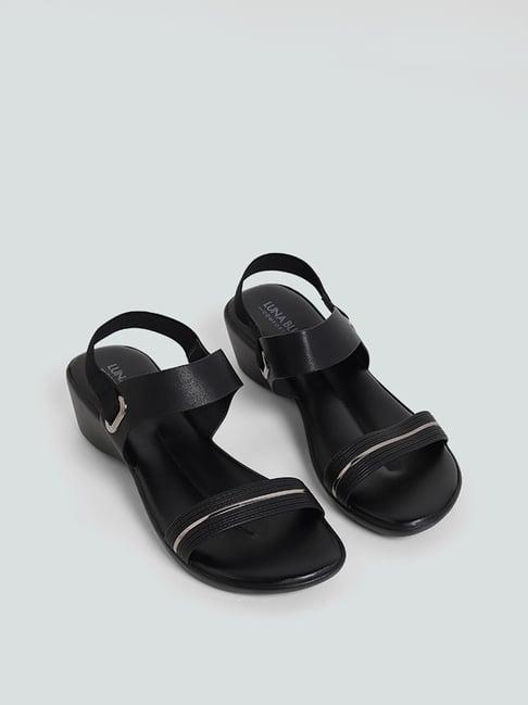 luna blu by westside black slingback sandals