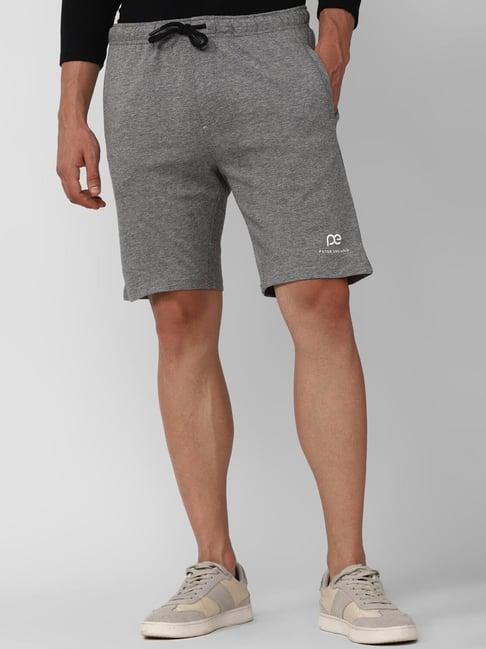 peter england grey regular fit shorts