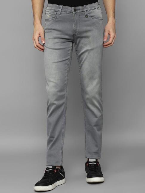 allen solly jeans grey cotton skinny fit jeans