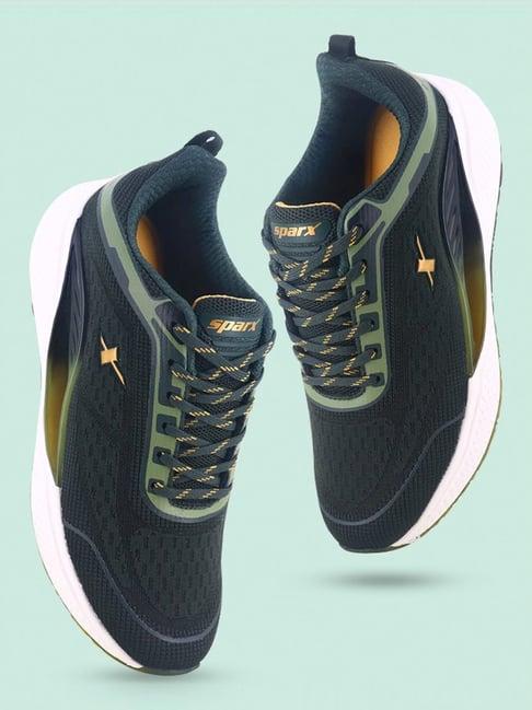 sparx men's forest green running shoes