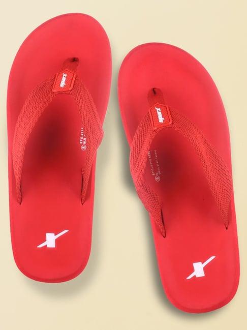 sparx men's red flip flops