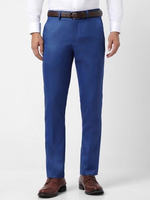 v dot blue skinny fit trousers