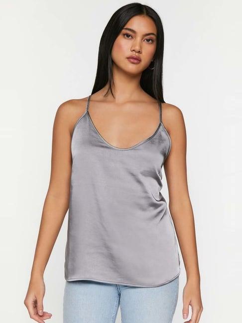 forever 21 grey regular fit top