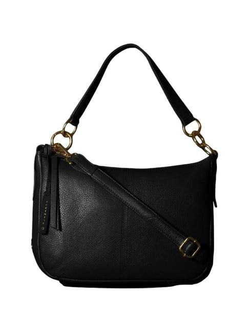 tortoise go everywhere jollie black solid medium shoulder handbag