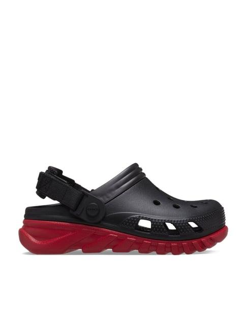 crocs men's duet black back strap clogs